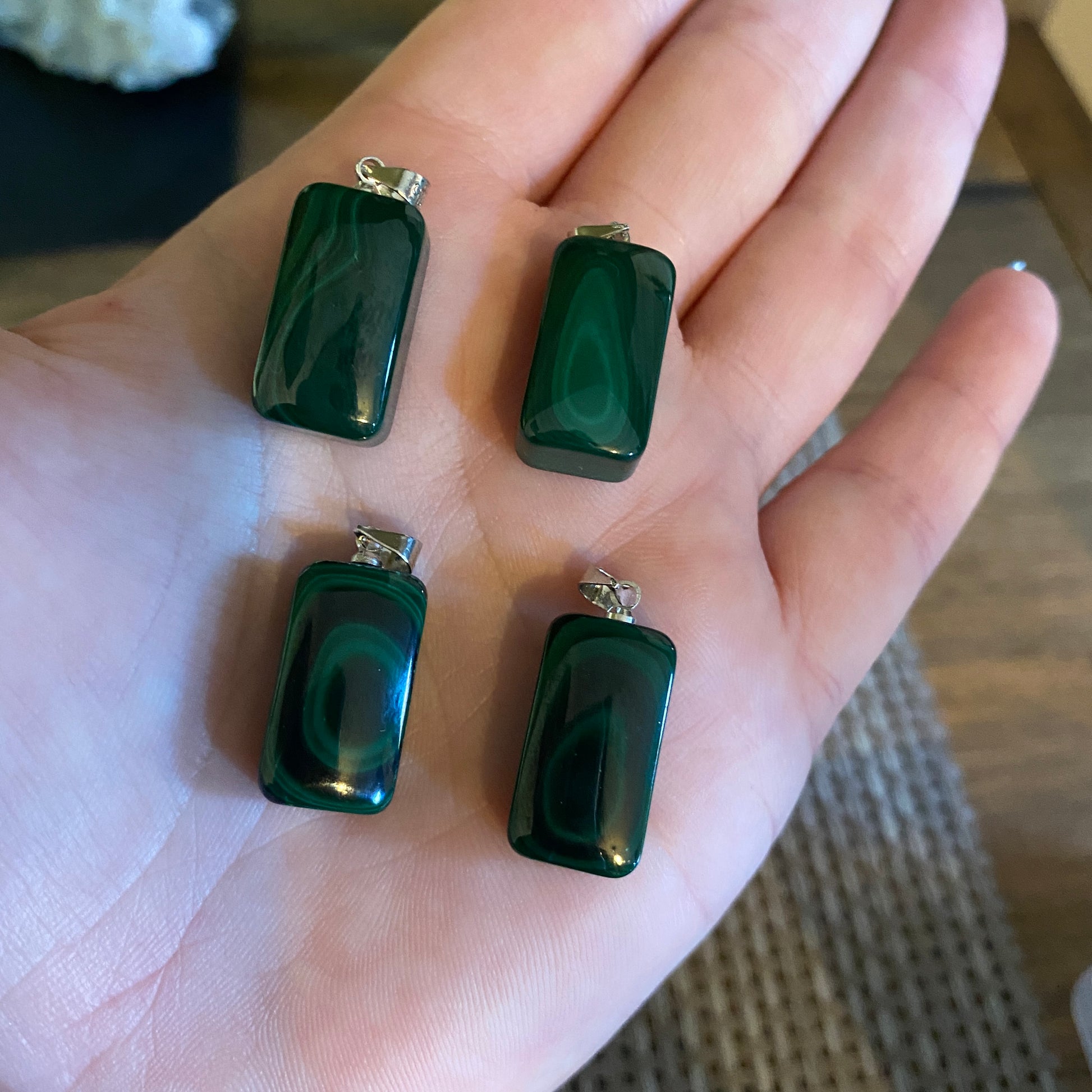 Malachite Pendants - Earth Elements UK