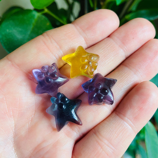 Mini Fluorite Starfish - Earth Elements UK