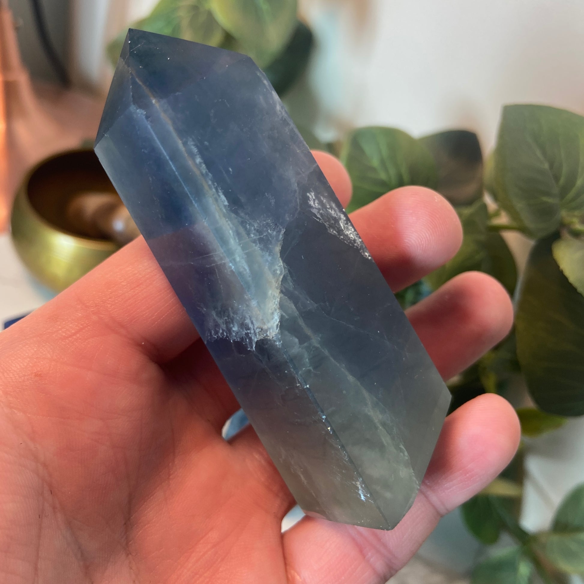 Blue Fluorite Points - Earth Elements UK